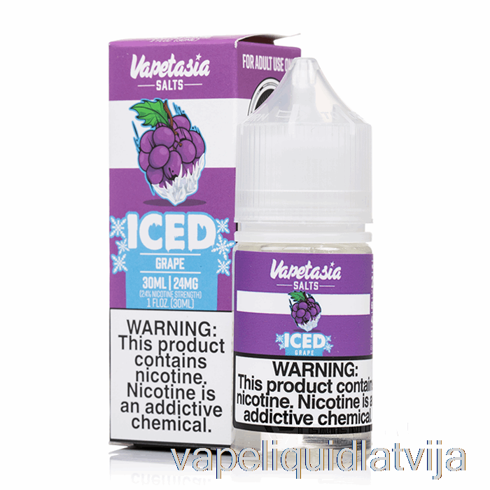 Ledus Vīnoga - Vapetāzijas Sāļi - 30ml 24mg Vape šķidrums